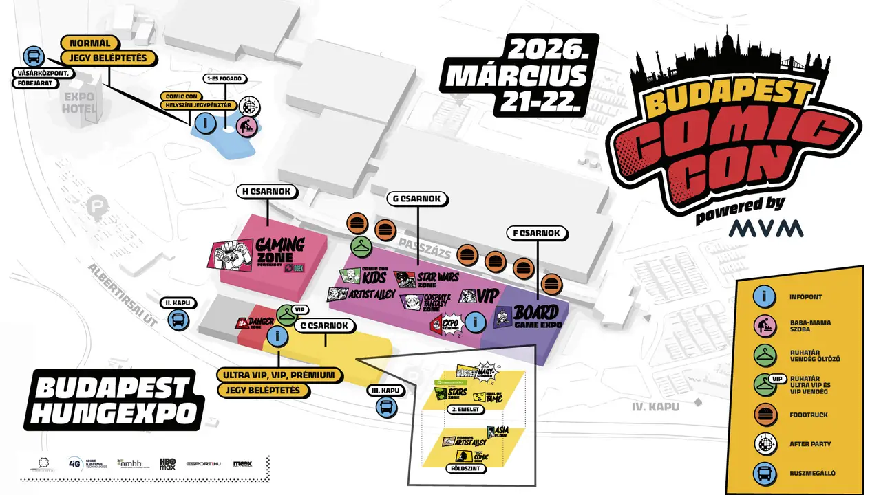 Budapest Comic Con 2026 Térkép